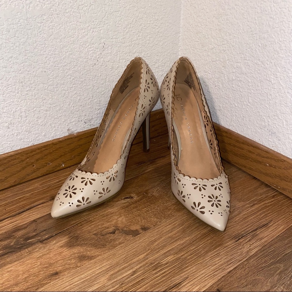 Lauren Conrad Nude Cutout Heels